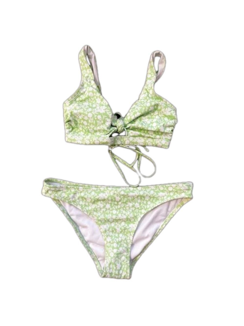Target Green Floral Bikini Set D/DD Large